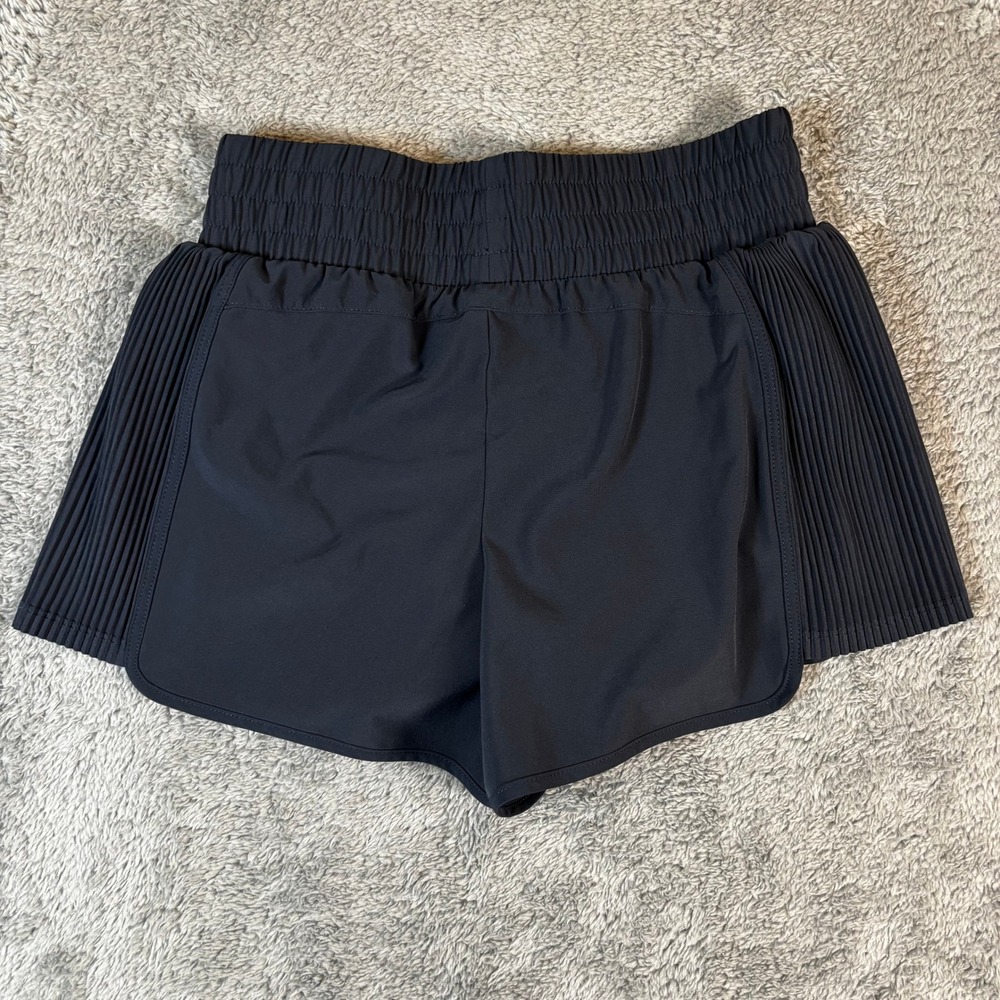 All in Motion Girls Black Pleated Side Running Shorts Size L 10/12 Activewear - Picture 5 of 5